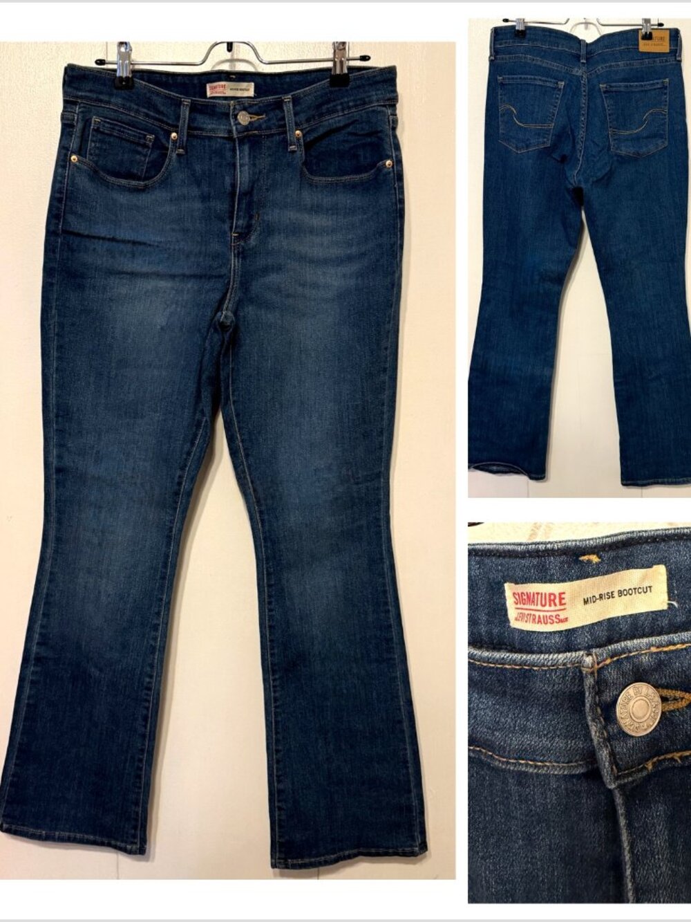 Levi Strauss Signature Mid Rise Bootcut Jeans Women’s Medium Wash